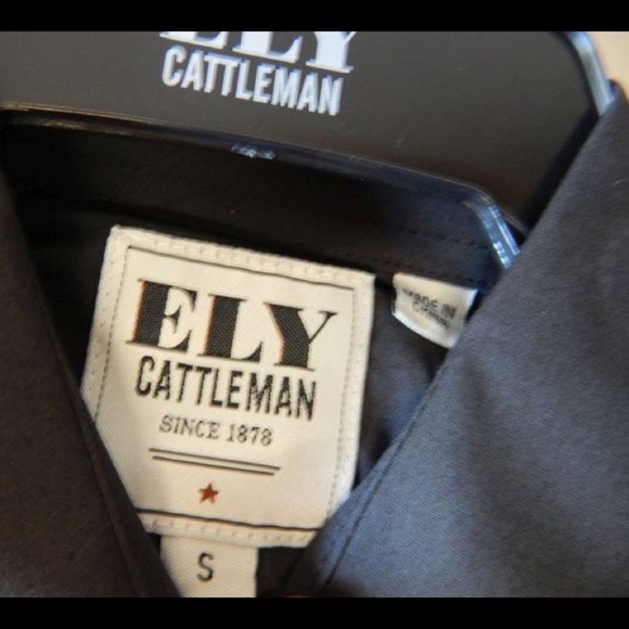 Ely Cattleman Men's Shirt Contrasting Piped Yoke XXL - Picture 6 of 6